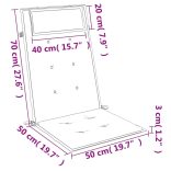 6 db rózsaszín oxford-szövet magas háttámlájú székpárna