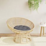 antracitszürke oxford-szövet kerek párna Ø 60 x 11 cm