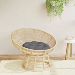 antracitszürke oxford-szövet kerek párna Ø 60 x 11 cm