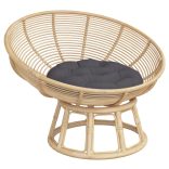 antracitszürke oxford-szövet kerek párna Ø 60 x 11 cm