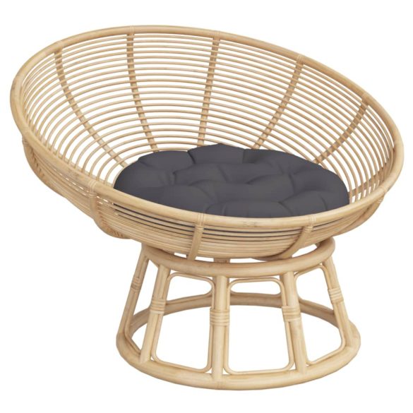 antracitszürke oxford-szövet kerek párna Ø 60 x 11 cm