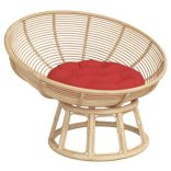 piros oxford-szövet kerek párna Ø 60 x 11 cm