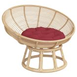 bordó oxford-szövet kerek párna Ø 60 x 11 cm