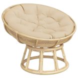 bézs oxford-szövet kerek párna Ø 100 x 11 cm