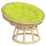 világoszöld oxford-szövet kerek párna Ø 100 x 11 cm