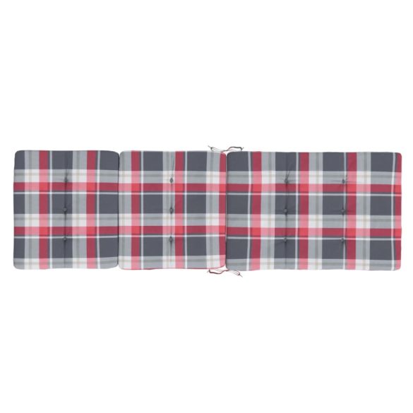 2 db piros kockás oxford szövet nyugágypárna