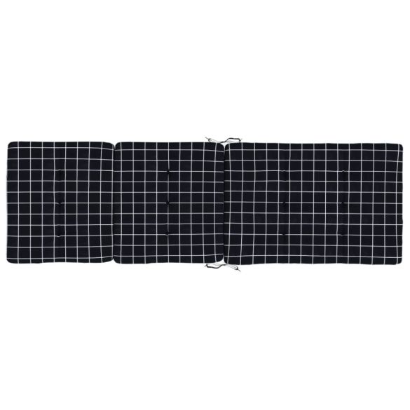 2 db fekete kockás oxford szövet nyugágypárna