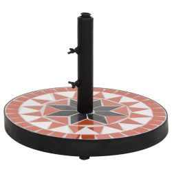 terrakotta és fehér kerek napernyő talp 12 kg