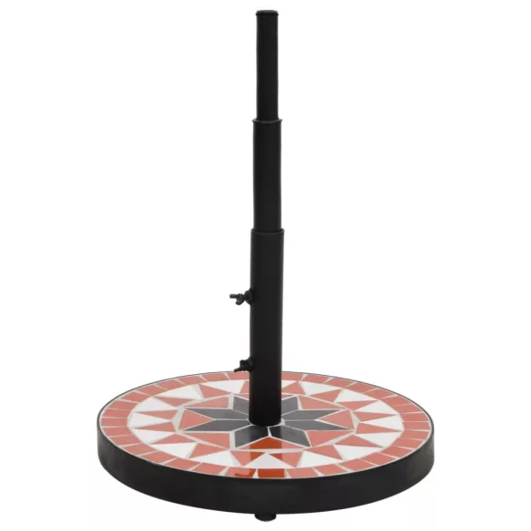 terrakotta és fehér kerek napernyő talp 12 kg