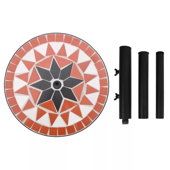 terrakotta és fehér kerek napernyő talp 12 kg