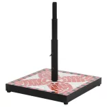 terrakotta és fehér négyzet alakú napernyő talp 12 kg