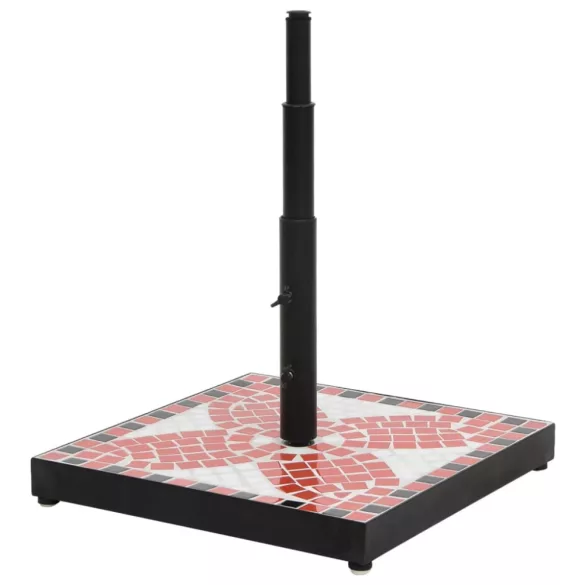 terrakotta és fehér négyzet alakú napernyő talp 12 kg