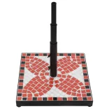 terrakotta és fehér négyzet alakú napernyő talp 12 kg