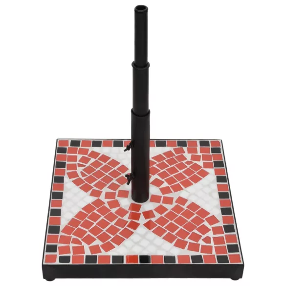 terrakotta és fehér négyzet alakú napernyő talp 12 kg