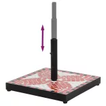 terrakotta és fehér négyzet alakú napernyő talp 12 kg