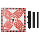 terrakotta és fehér négyzet alakú napernyő talp 12 kg