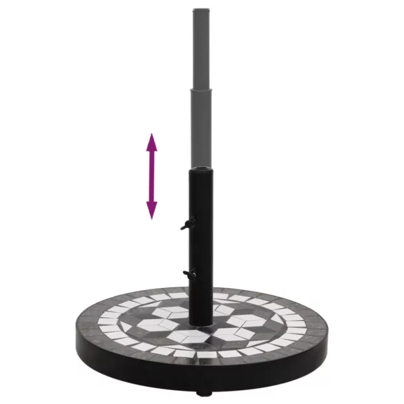 fekete és fehér kerek napernyő talp 12 kg