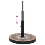 terrakotta és fehér kerek napernyő talp 12 kg