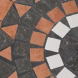 terrakotta és fehér kerek napernyő talp 12 kg