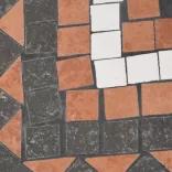 terrakotta és fehér négyzet alakú napernyő talp 12 kg