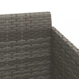 szürke polyrattan napozóágy párnával 182 x 118 x 63 cm