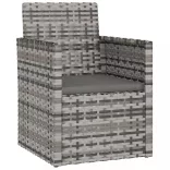 szürke polyrattan kerti fotel párnával