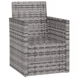 szürke polyrattan kerti fotel párnával