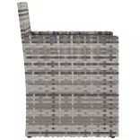 szürke polyrattan kerti fotel párnával