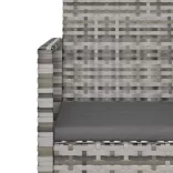 szürke polyrattan kerti fotel párnával
