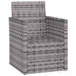 szürke polyrattan kerti fotel párnákkal