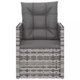szürke polyrattan kerti fotel párnákkal