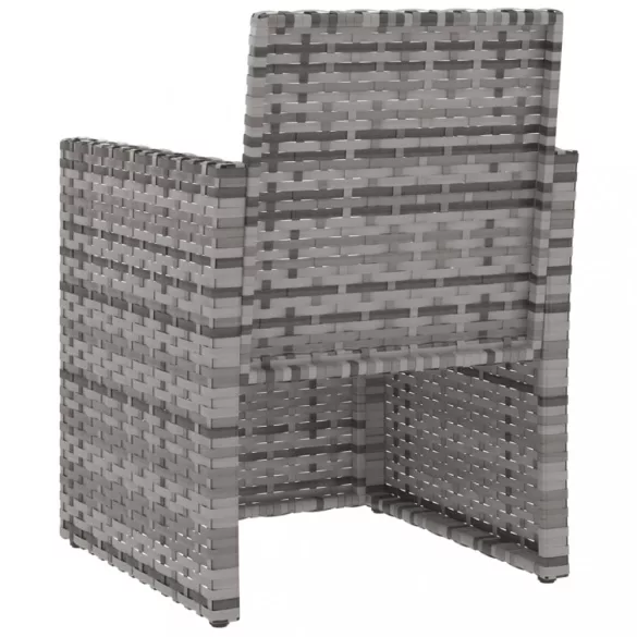 szürke polyrattan kerti fotel párnákkal