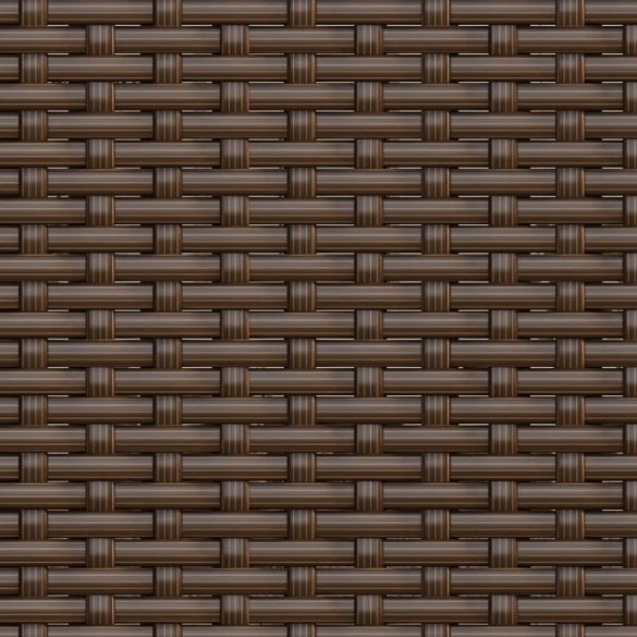 3 személyes barna polyrattan kerti kanapé párnával