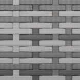 2 db szürke polyrattan kerti középső kanapé párnákkal