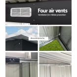 Archer stabil fém kerti tároló 8000 - 258cm x 313cm 8m2 magasított kivitel