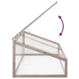 szürke fenyőfa melegház 110 x 56 x 39 cm