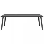 antracitszürke acél kerti dohányzóasztal 110 x 55 x 35 cm