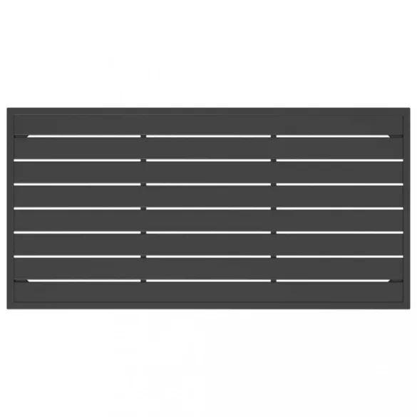 antracitszürke acél kerti dohányzóasztal 110 x 55 x 35 cm