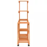 tömör fenyőfa virágtartó állvány kerekekkel 95 x 25 x 101 cm