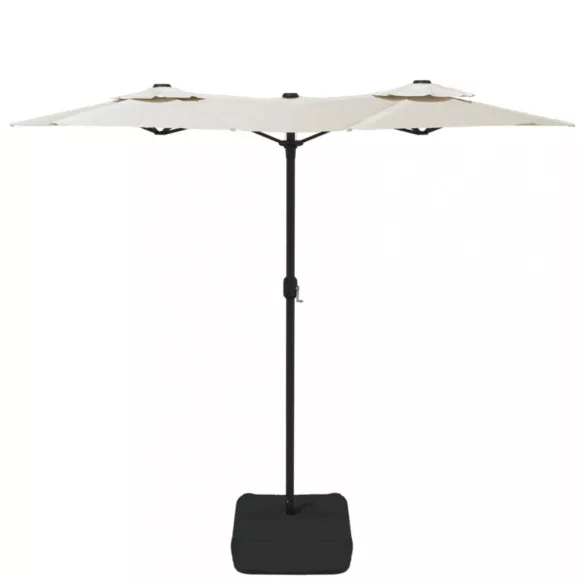 homokfehér dupla tetős napernyő 316x145 cm