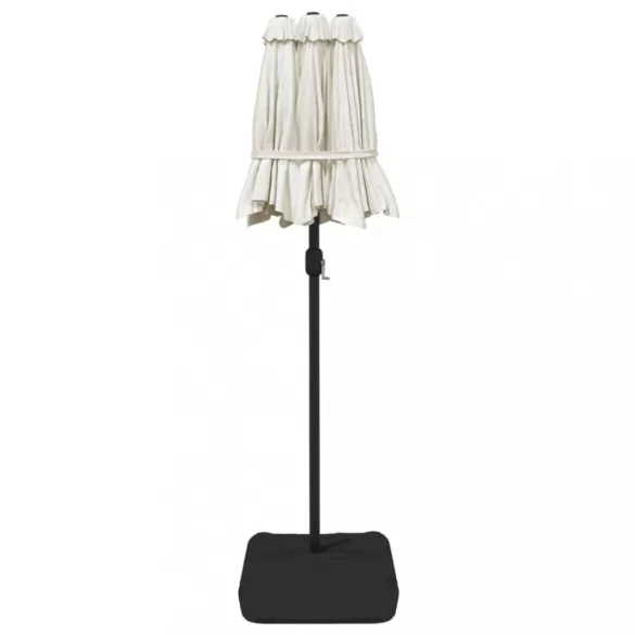 homokfehér dupla tetős napernyő 316x145 cm