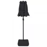 fekete dupla tetős napernyő 316x145 cm