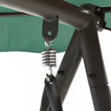 zöld szövet és acél baldachinos kerti hintapad 198 cm