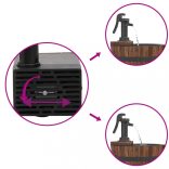 tömör fenyőfa szökőkút szivattyúval 44,5 x 44,5 x 58 cm