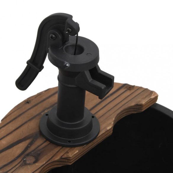 tömör fenyőfa szökőkút szivattyúval 44,5 x 44,5 x 58 cm