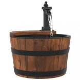 tömör fenyőfa szökőkút szivattyúval 28 x 28 x 34,5 cm