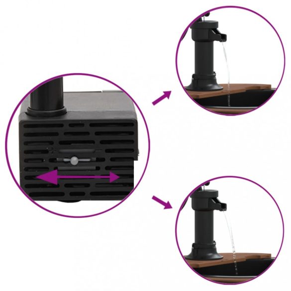 tömör fenyőfa szökőkút szivattyúval 57 x 57 x 53 cm