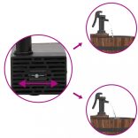 tömör fenyőfa kerekes szökőkút szivattyúval 55 x 55 x 80ncm