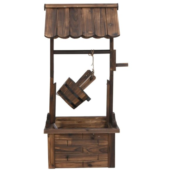 tömör fenyőfa kívánságkút szivattyúval 57 x 50 x 112 cm