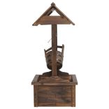 tömör fenyőfa kívánságkút szivattyúval 57 x 50 x 112 cm